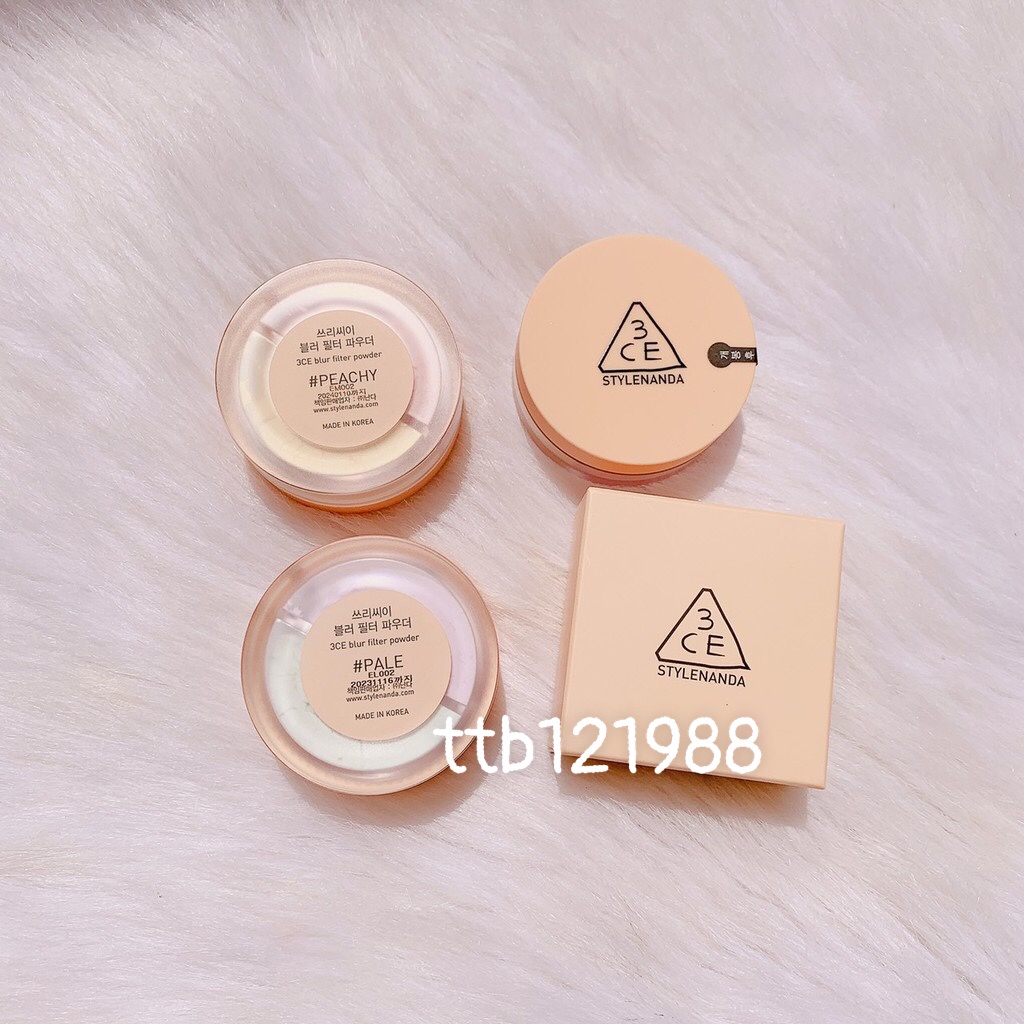 Phấn Phủ Bột 2 Màu 3CE Studio Blur Filter Powder - 7g