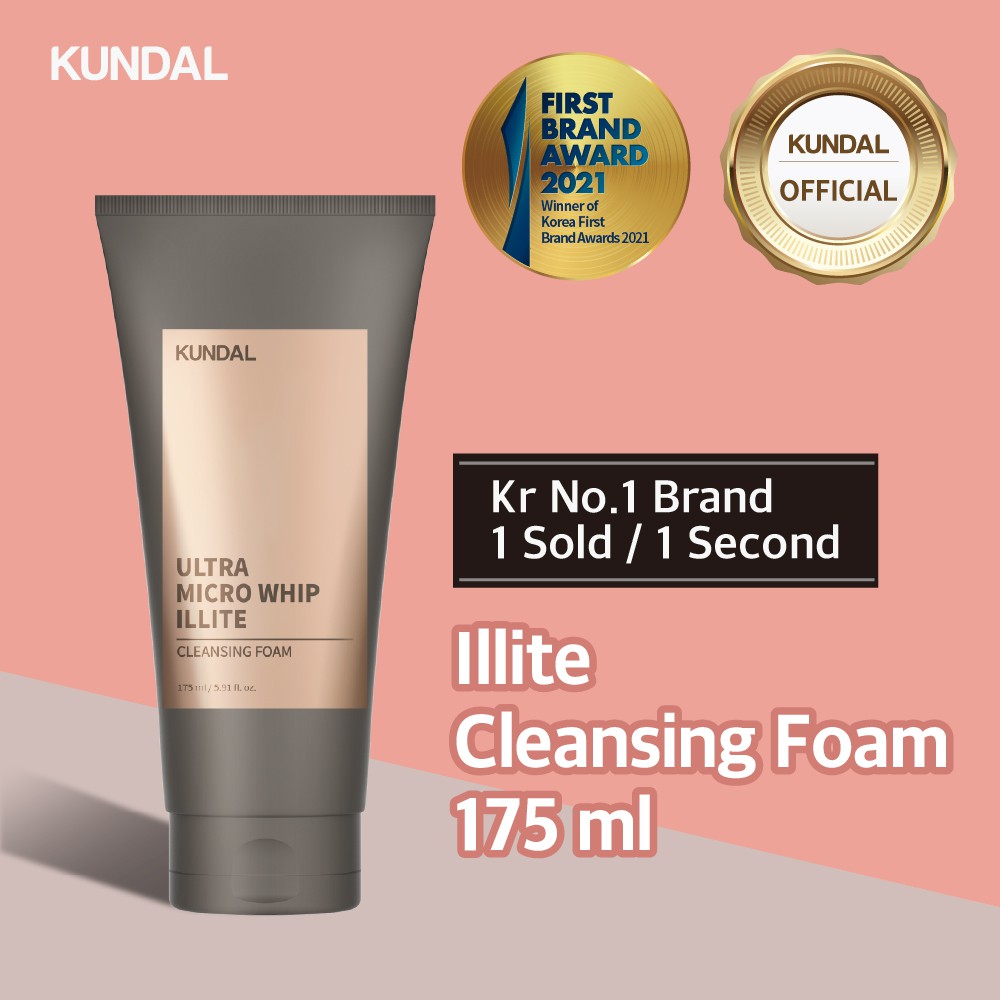 Sữa Rửa Mặt KUNDAL Illite Tạo Bọt Tiện Dụng Cao Cấp 175ml (có bán lẻ)