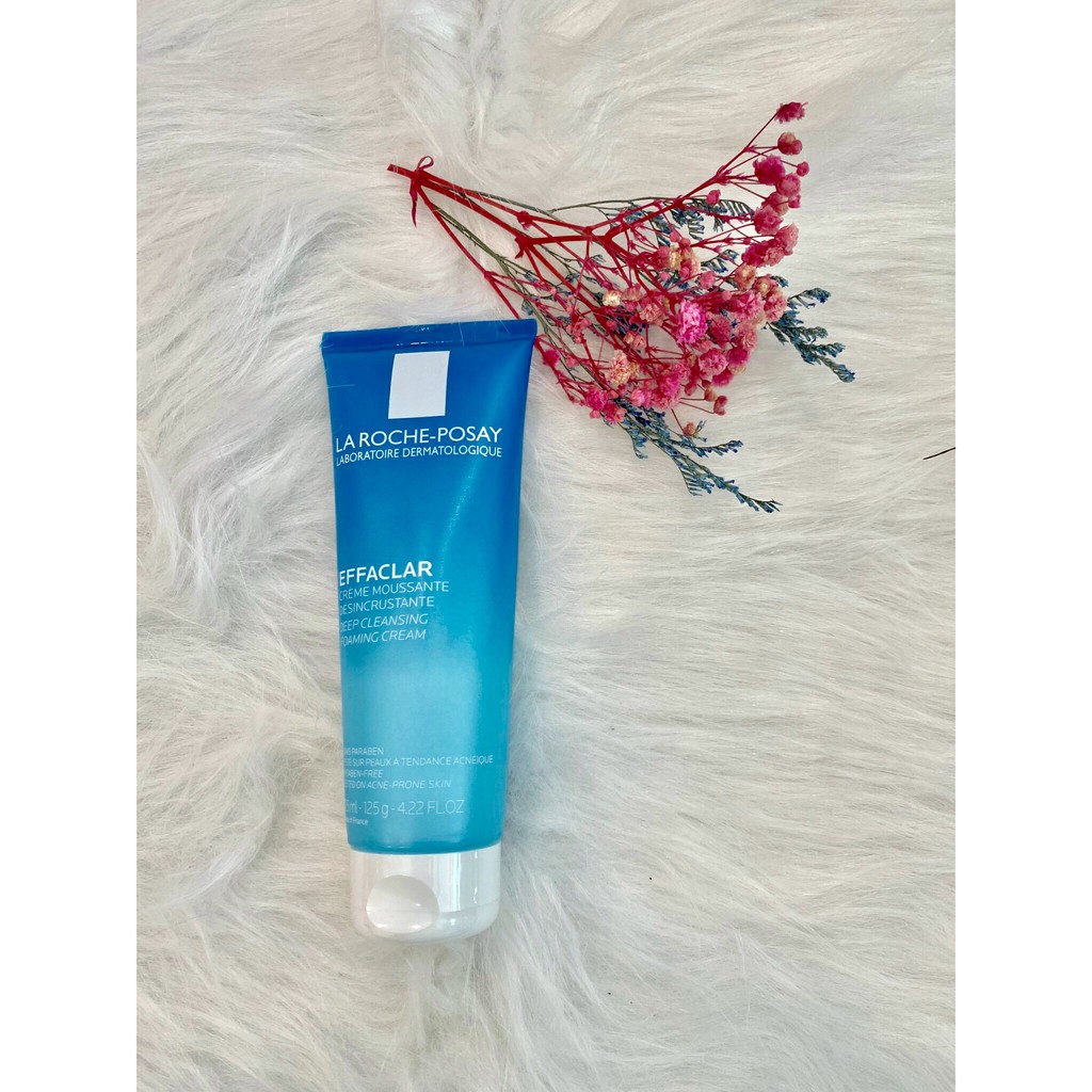 Sữa rửa mặt tạo bọt làm sạch giúp làm sạch sâu và se khít lỗ chân lông La Roche-Posay Effaclar Deep Foaming Cream 125ml