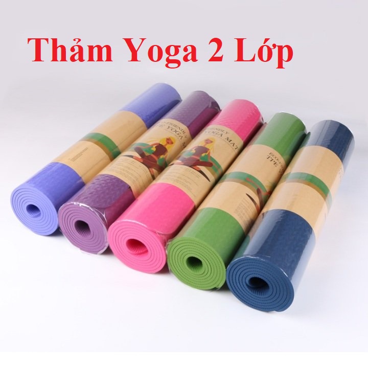 THẢM TẬP YOGA TPE MAT 2 LỚP DÀY 6MM