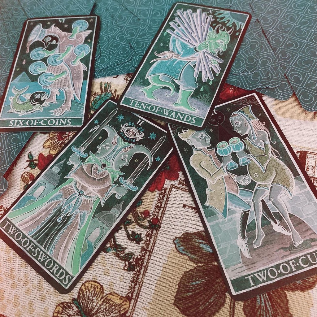 Bài Trionfi della Luna Tarot Aquadoxical Illustrated Pips Edition