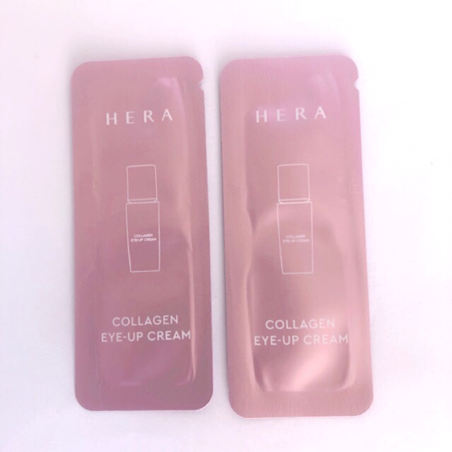 Gói sample kem chống nhăn vùng và làn săn chắc da cùng mắt Collagen eye-up cream Hera 1ml.