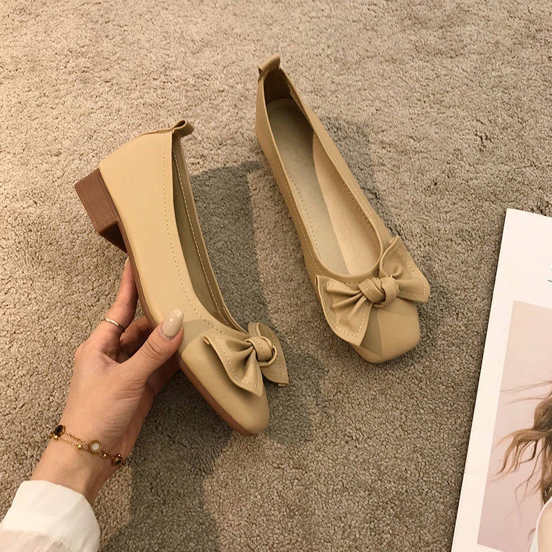Giày Búp Bê Đế Bệt Mềm Họa Tiết Bướm Thời Trang Xuân Thu 2021 Cho Nữ