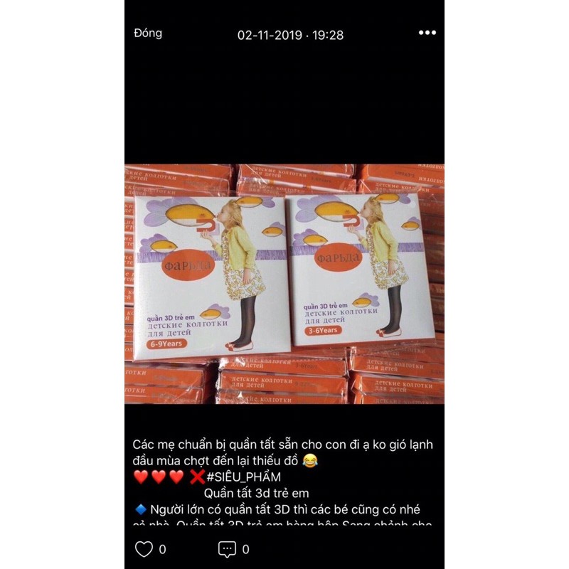 quần tất 3d cho bé