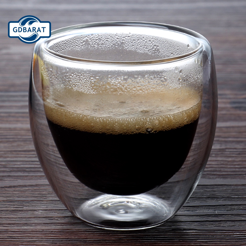 Set 6 Cốc Thủy Tinh Hai Lớp Cách Nhiệt 80ml