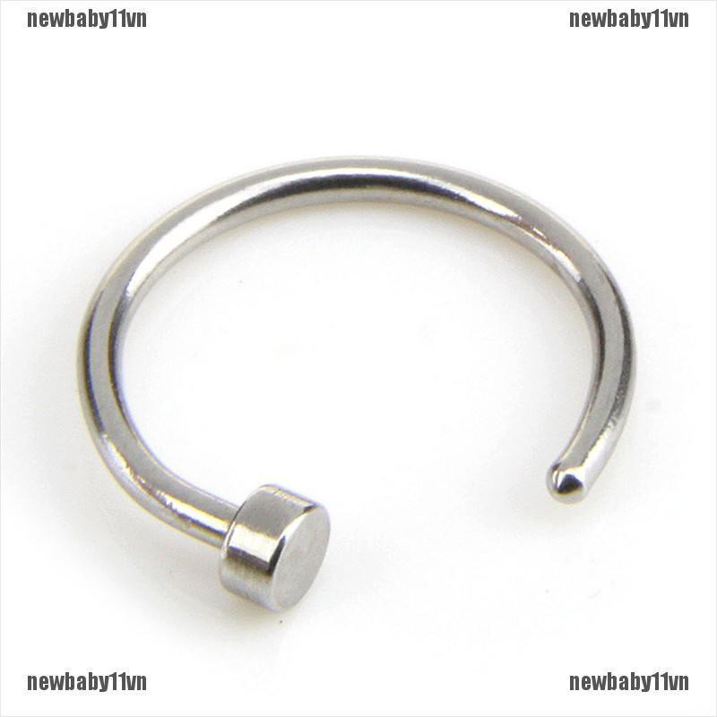 Set 14 Khuyên Mũi Thép Không Gỉ Đính Đá Cá Tính