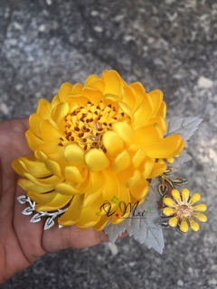 CÀI ÁO HANDMADE - Hoa cúc vàng
