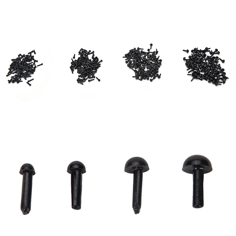 Set 100 Tròng Mắt Đen Bằng Nhựa Dùng Để Tự Làm Thú Nhồi Bông