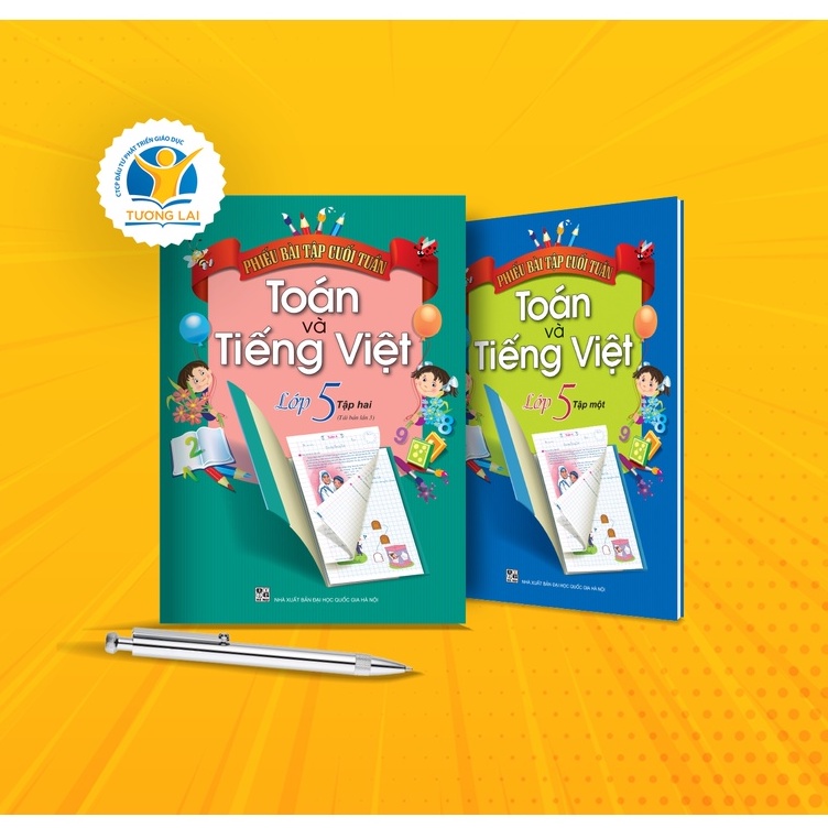 Sách - Phiếu bài tập cuối tuần Toán và Tiếng Việt Lớp 5 -