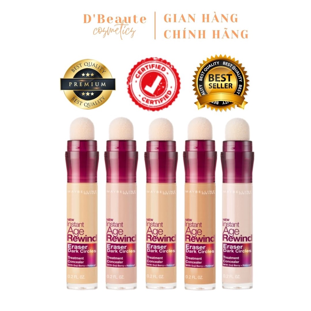 Bút cushion che khuyết điểm giảm quầng thâm Maybelline Instant Age Rewind 6ml - Mỹ Chính Hãng
