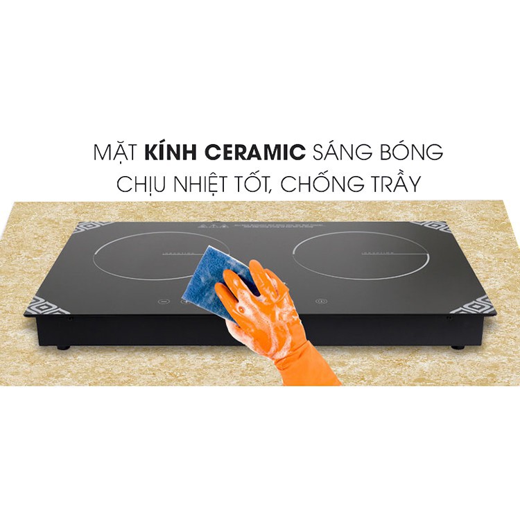 Bếp điện từ đôi Kangaroo KG498N - Hàng chính hãng