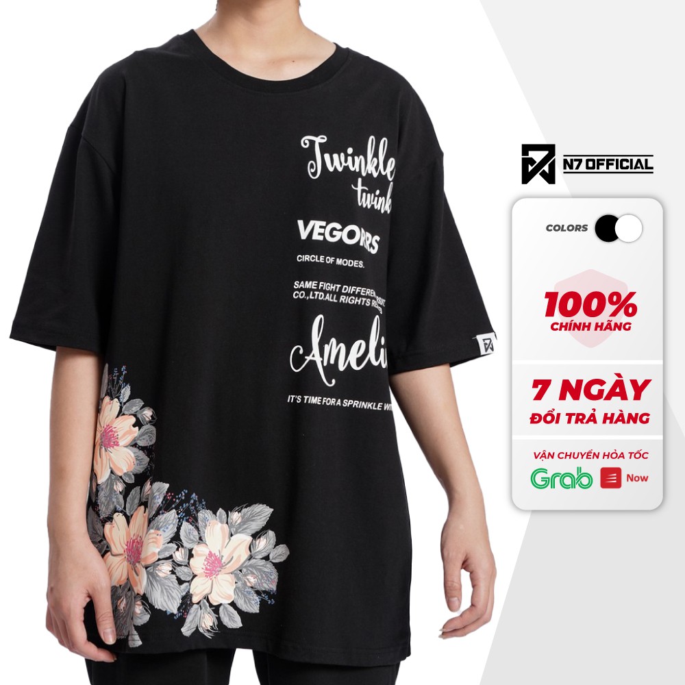 Áo thun VEGORRS N7 Unisex phông trơn nam nữ tay lỡ mùa hè oversize form rộng thời trang phong cách Hàn Quốc