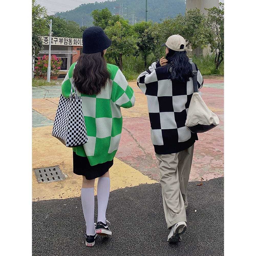 Áo sweater dáng rộng phong cách Hàn Quốc hàng mới năm 2021