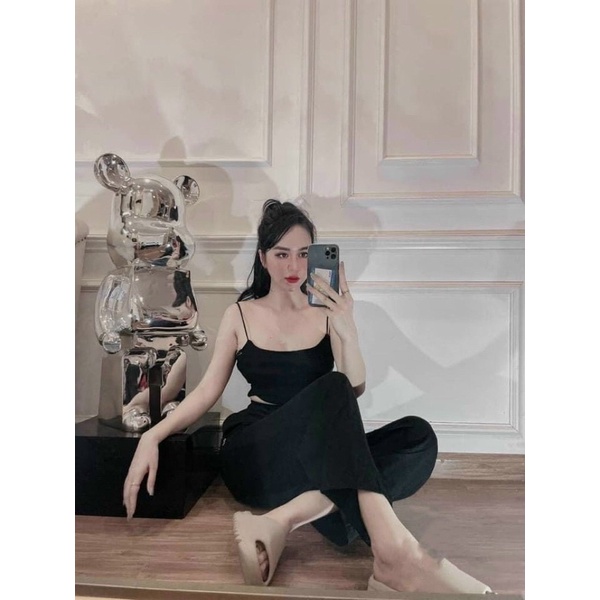 ÁO THUN 2 DÂY CÓ ĐỆM TRƠN CỔ SÂU SEXY MS80168