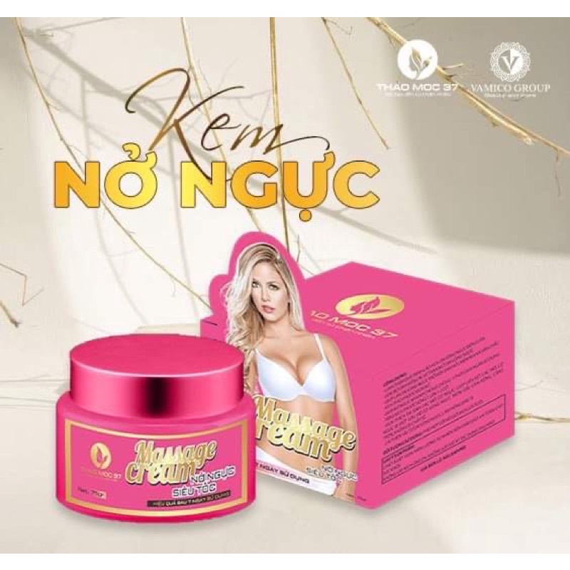 Combo 2h Kem Nở Ngực Massage Cream Của Thảo Mộc 37 - Kem Nở Ngực Siêu Tốc Thảo Mộc 37