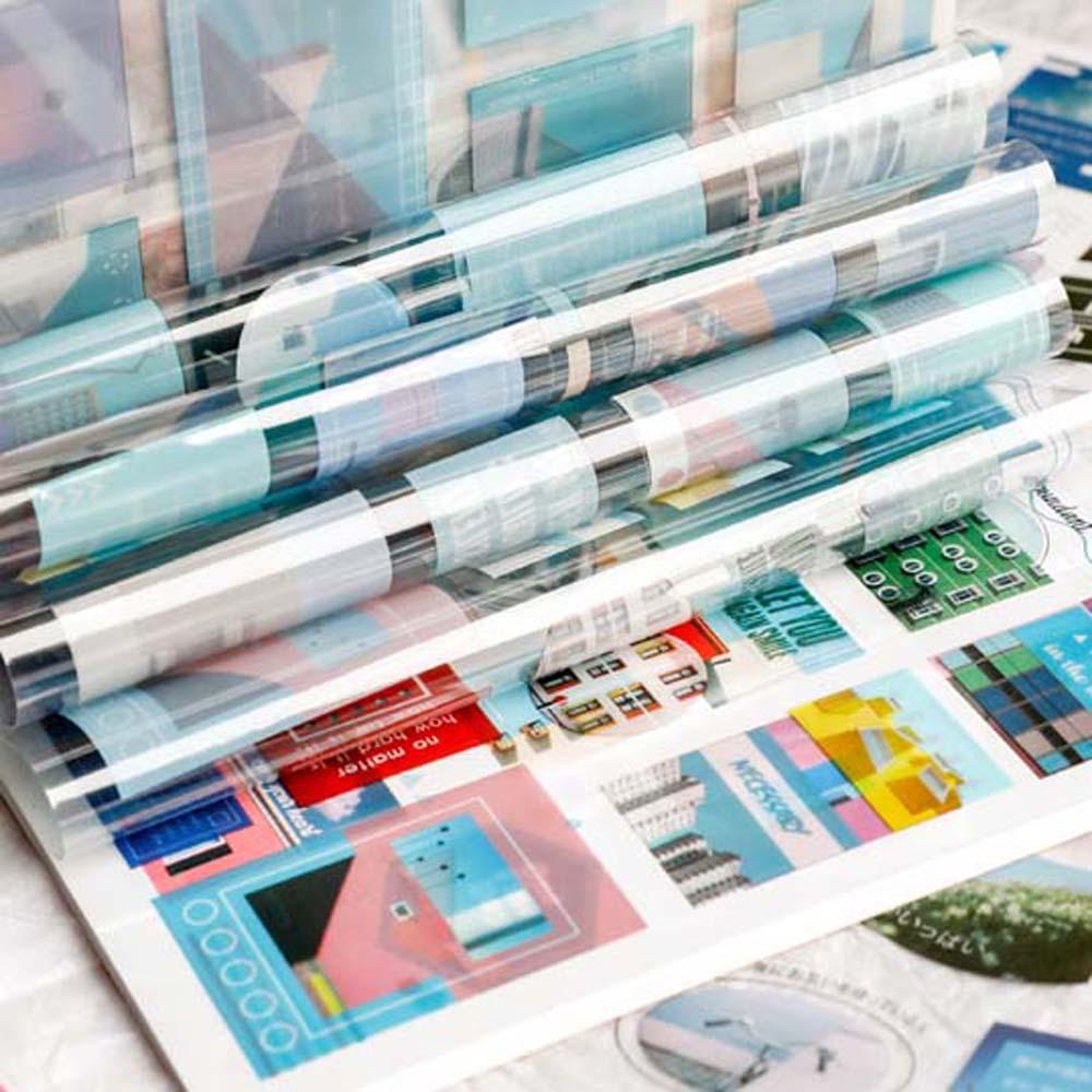 Bộ 20 Tờ Sticker PET Dán Trang Trí Sổ Tay Nhật Ký Sáng Tạo