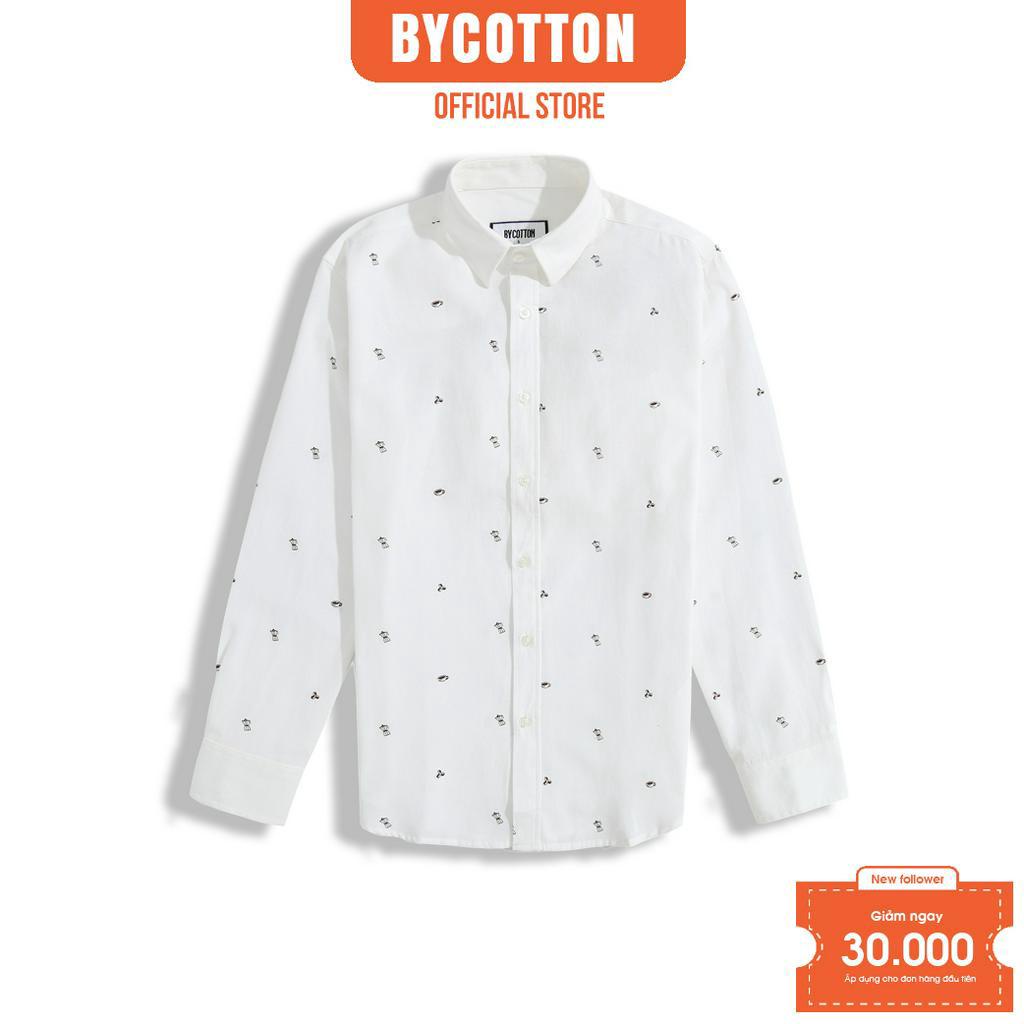 [Mã PA110725 giảm đến 50K] Áo Sơ Mi Nam Cao Cấp Phối Sọc Icon Coffe Shirt BY COTTON