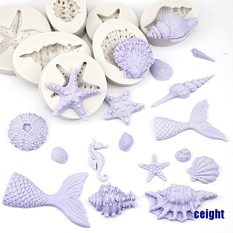Khuôn Làm Bánh Chất Liệu Silicone Hình Đuôi Nàng Tiên Cá 3D Dễ Thương