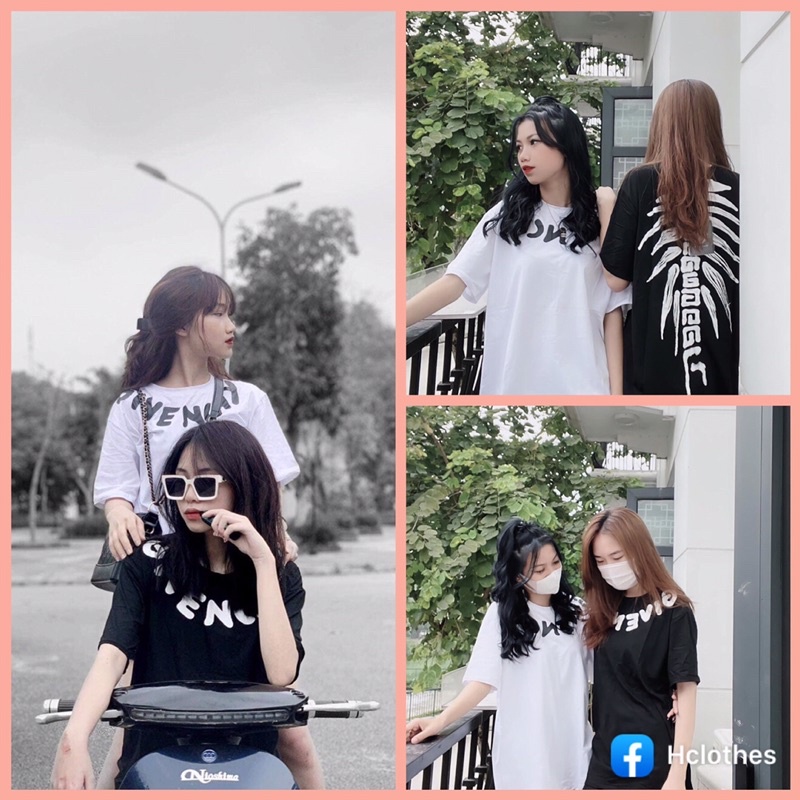 Áo Phông Unisex Tay Lỡ Givenchy Xương Bao đẹp Cháy Phố Video Cận Chất