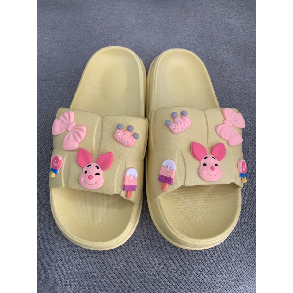 JY300-C8 HEO PEPPA Dép bánh mì đúc liền 5 màu sắc kiểu mới