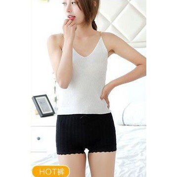 QUẦN MẶC TRONG VÁY DỆT GÂN CAO CẤP MÀU ĐEN VÀ NUDE