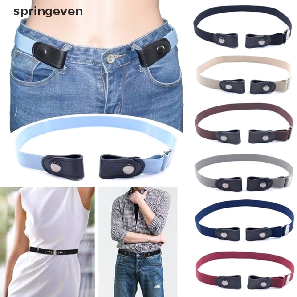 Thắt Lưng Unisex Không Khóa Co Giãn Vô Hình Cho Quần Jean No Bulge Hassle Band