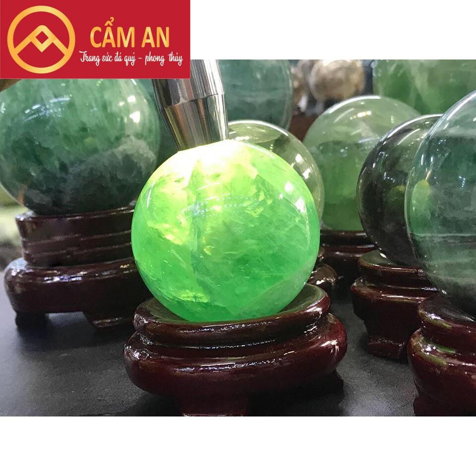 [XẢ KHO) Quả Cầu Phong Thủy Flourits  Xanh  cầu Tài Lộc, May Mắn, Bình An - Phong Thủy Cẩm An