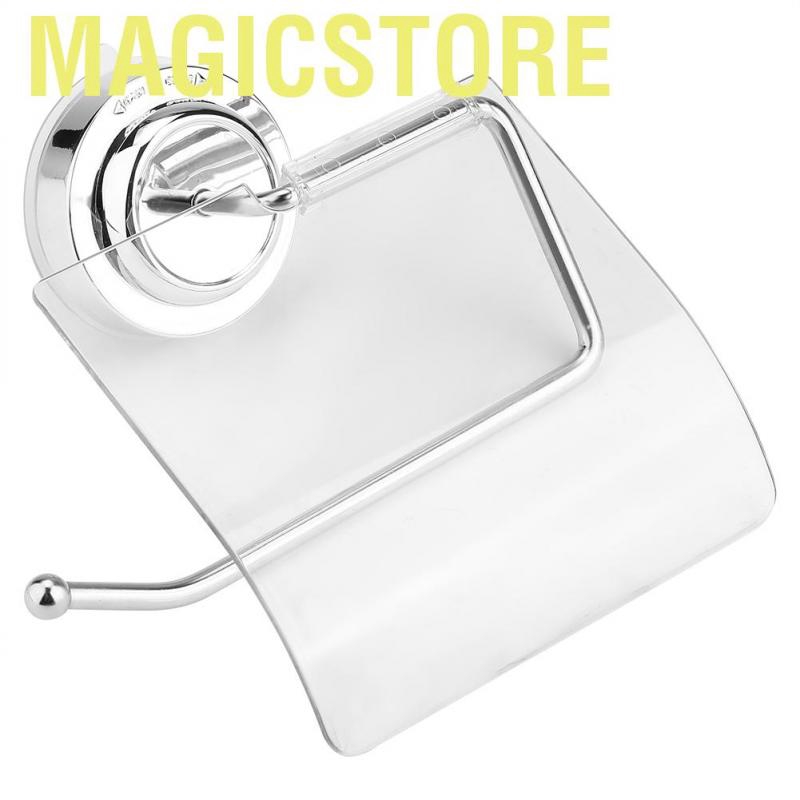 Magicstore Waterproof Toilet Paper Holder Suction Cup Installation Home Hotel Bathroom Storage Roll Stand