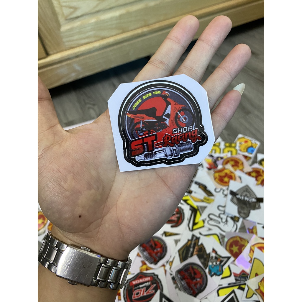 Tem Sticker ST SHOP - 3Lớp cao cấp chống bong phai màu !
