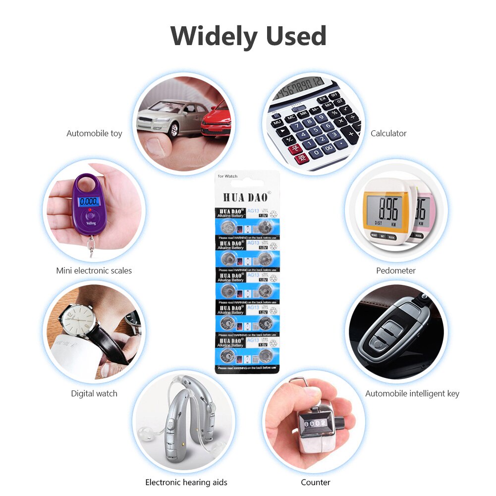 Pin cúc áo AG13 / LR44 dùng cho đồng hồ - đèn ngủ - đèn mặt trăng 3D hoặc đèn khác