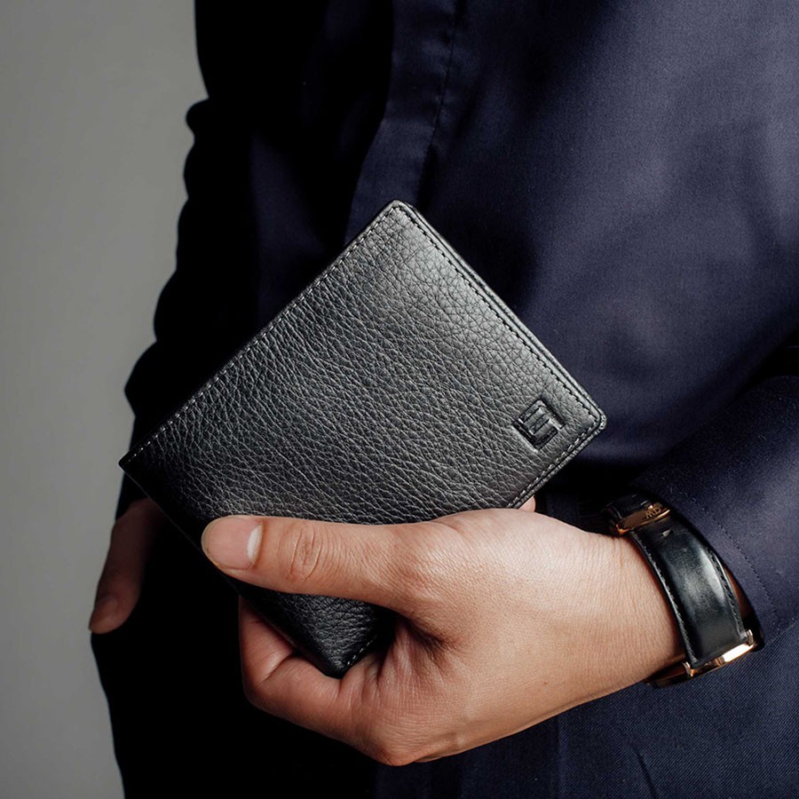 Ví Da Bò Nam LAFORCE Sáp Cao Cấp VLAN-22D Tặng Đón Gót Tiện Lợi