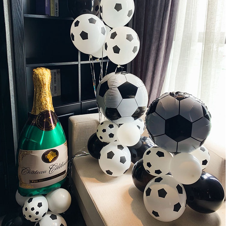 Bong Bóng Cao Su 12 inch Hình Quả Bóng Đá Trang Trí Tiệc Sinh Nhật Cho Bé