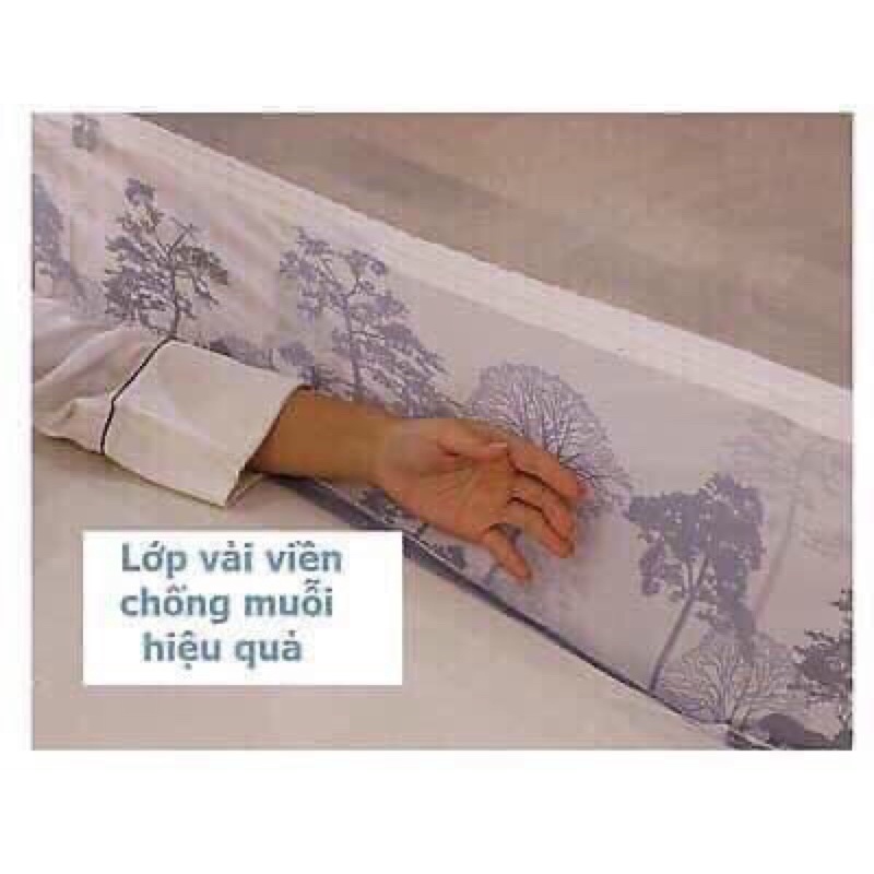 Màn chụp tự bung đỉnh vuông Hậu Bạn - Mẫu mùng chụp tự bung người lớn chống muỗi gấp gọn tiện dụng