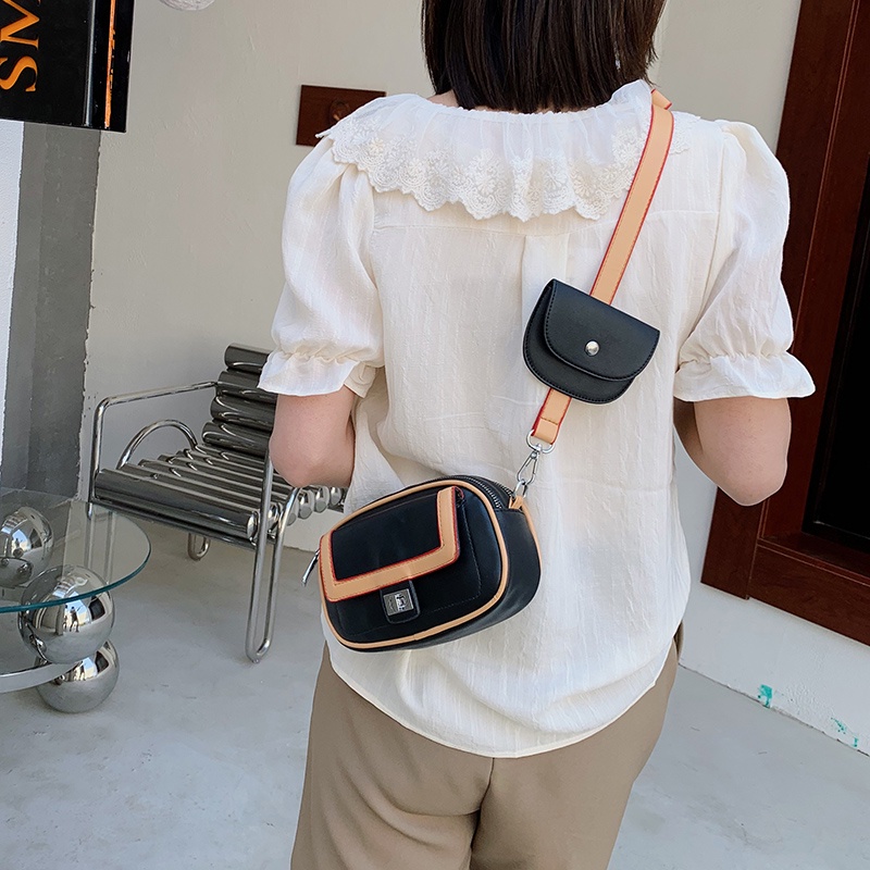 Túi đeo vai IELGY hình vuông nhỏ nhắn màu sắc nổi bật phong cách phương tây dành cho bạn nữ