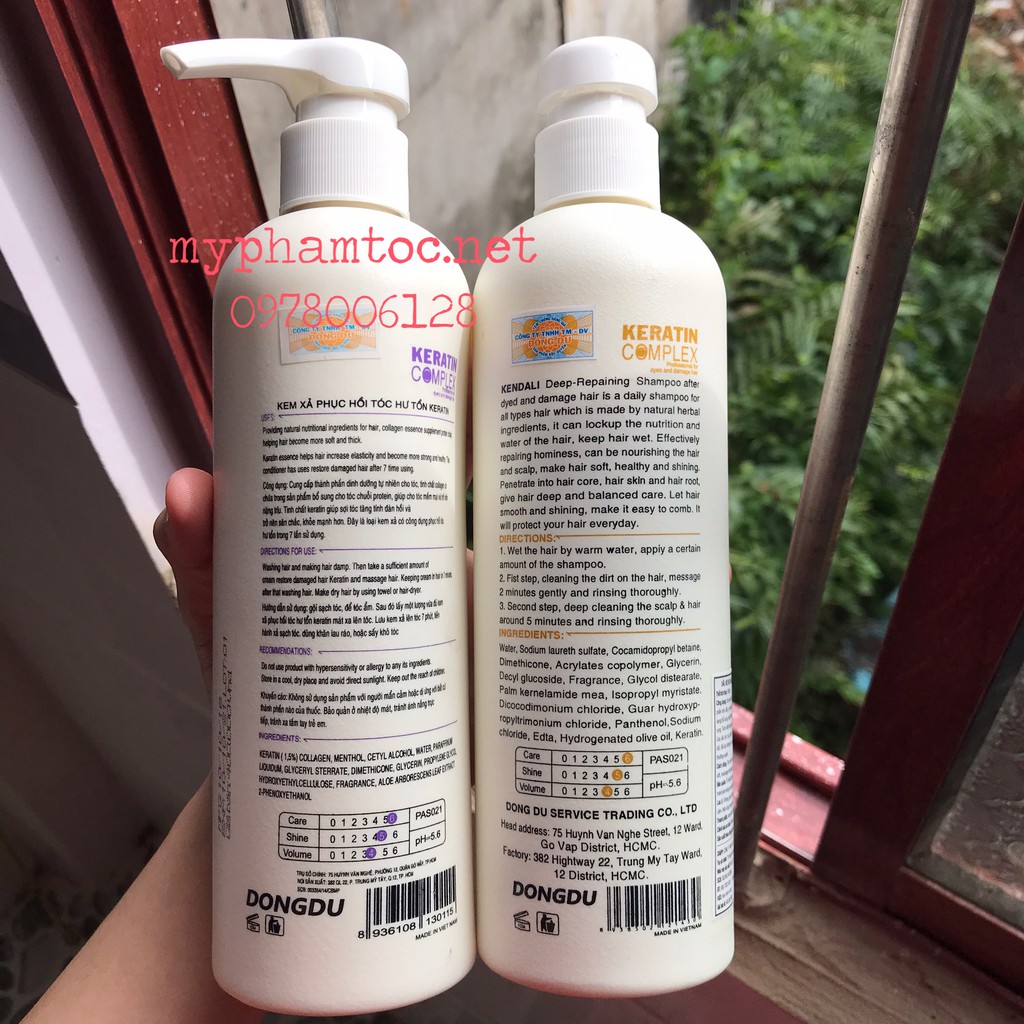 [Kendali-chính hãng] DẦU GỘI SIÊU MƯỢT CHỐNG RỤNG TÓC KERATIN COMPLEX KENDALI 500ML