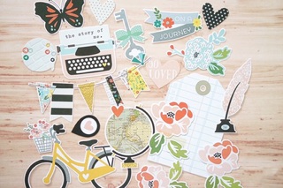 Sticker dày dán nổi trang trí Scrapbook