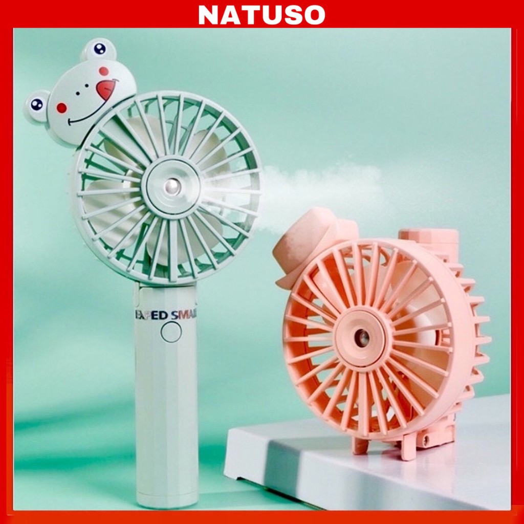 QUẠT PHUN SƯƠNG CẦM TAY ĐỂ BÀN - Quạt Mini Tích Điện Phun Sương Hơi Nước Tạo Ẩm 800mAH - Hàng Cao Cấp Chất Lượng | BigBuy360 - bigbuy360.vn