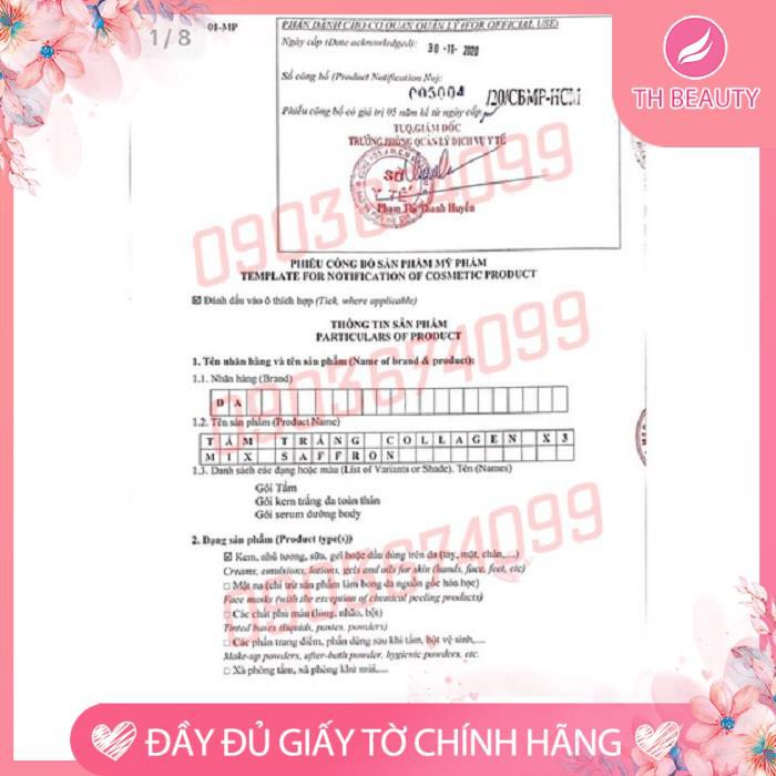 &lt;Thật 100%&gt; Tắm Trắng Collagen X3 Mix Saffron