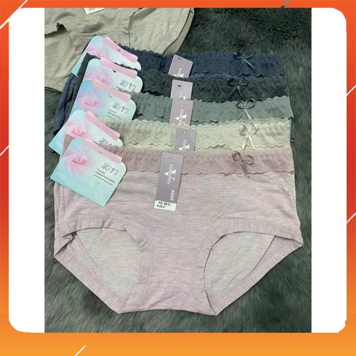 Quần lót nữ cotton đũi cao cấp kháng khuẩn mềm mại thấm hút mồ hôi cạp ren Q2961
