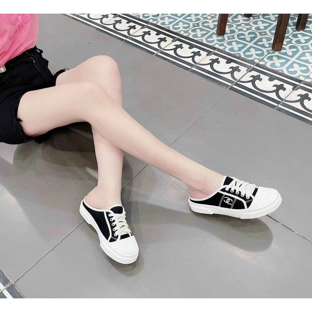 Giày sục thể thao nữ CN cao cấp mẫu mới nhất 2021, giày sục nữ đế cao 2cm đế cao su siêu êm DOZIMAX