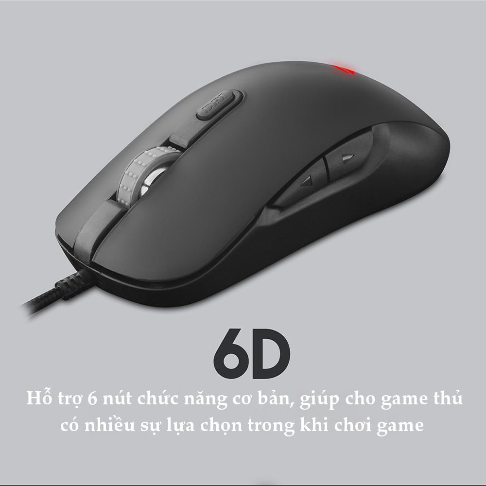 Chuột Gaming RGB 2400dpi có dây, 6 nút, dây nilon bện Fantech x12 | BigBuy360 - bigbuy360.vn