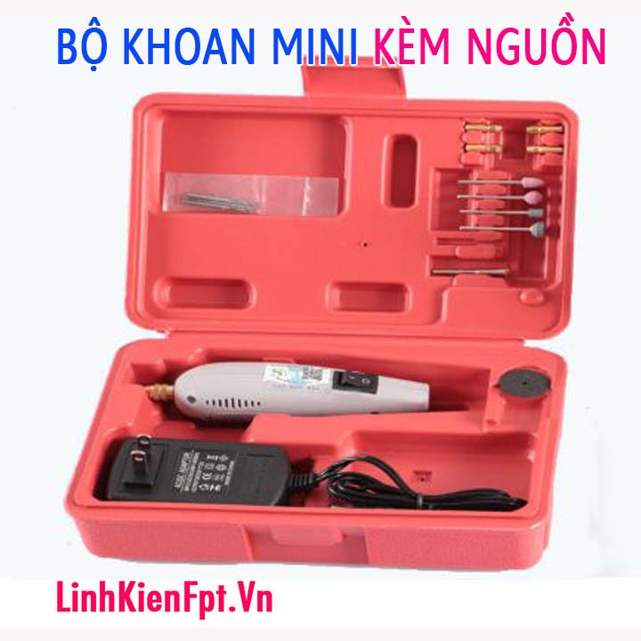 Máy khoan mini 12V Kèm Nguồn