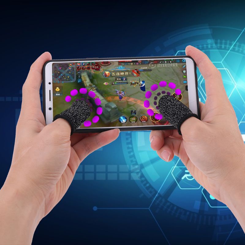 Găng Tay Chơi Game bonj Bằng Nylon Nhạy Cảm Chống Trượt Cho Điện Thoại Di Động