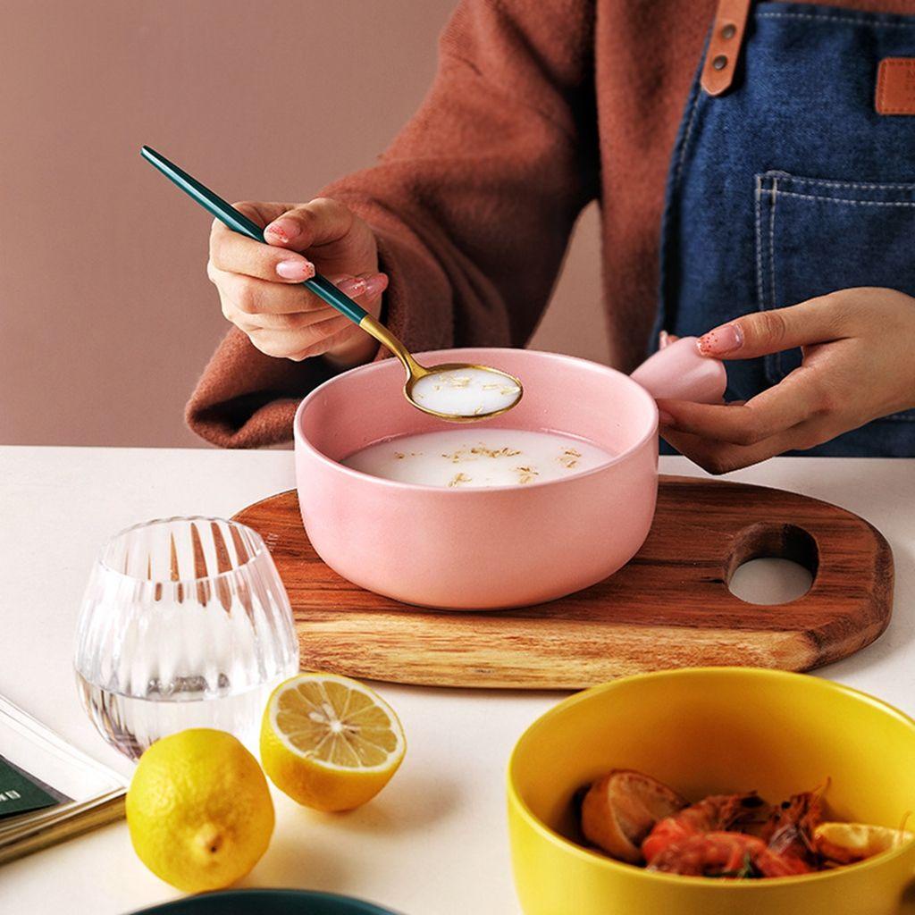 Bát Ăn Mì / Salad / Trái Cây Dung Tích Lớn Có Tay Cầm An Toàn Có Thể Dùng Trong Lò Vi Sóng