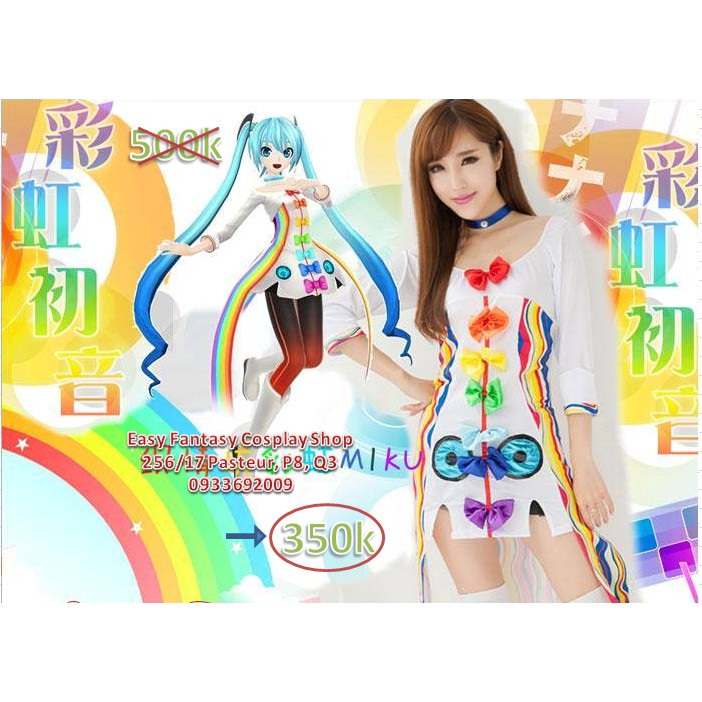 Đồ cosplay nhân vật miku rainbow