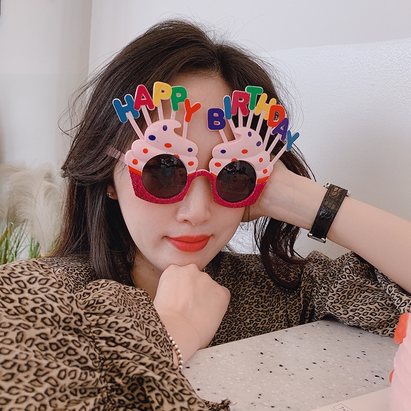 Kính Happy Birthday chụp hình sinh nhật vui nhộn Kem Shop, kính sinh nhật nhiều mẫu trang trí sinh nhật - Kemshop K88