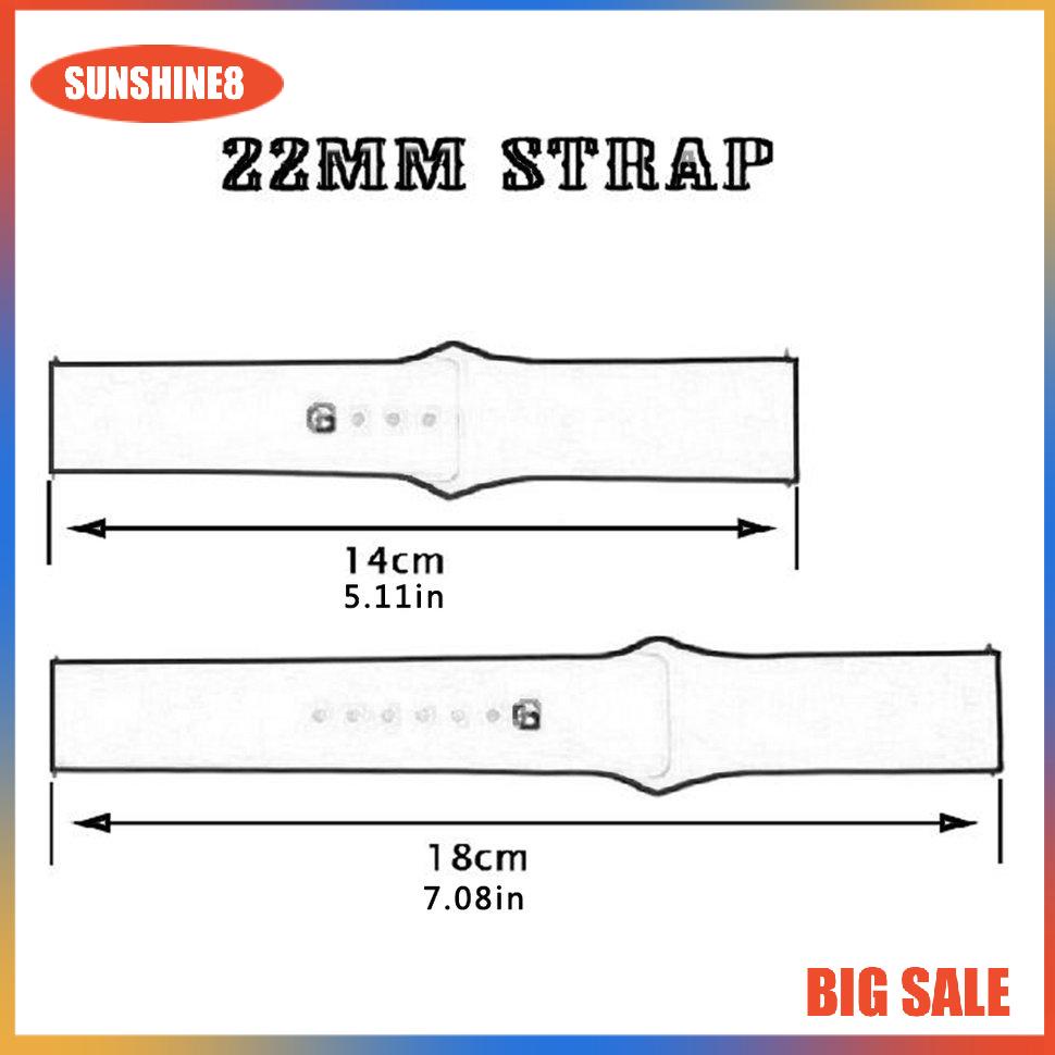 【SUN】31mm Solid Color Strap Reverse Buckle Silicone Replacement Strap Fashion