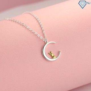 Dây chuyền nữ bạc mặt thỏ ngọc đẹp giá rẻ DCN0467 Trang Sức TNJ
