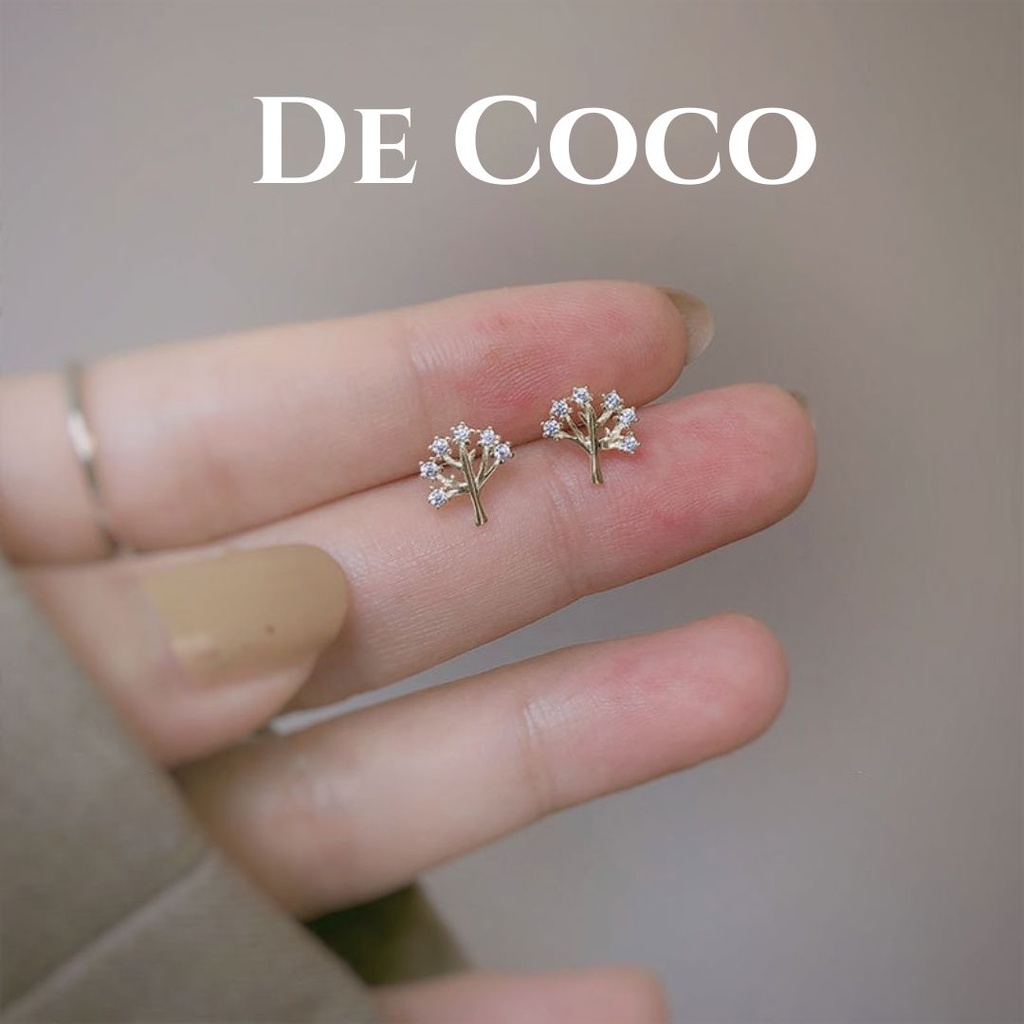 Khuyên tai bông tai bạc 925 Twinkle Tree decoco.accessories