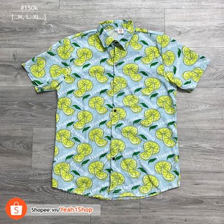 [Yeah1Shop]- Áo sơ mi trái cây / chanh (M, L, XL)